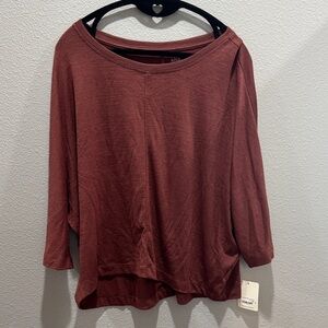 ❤️ NWT Ava Sable Red Relaxed Fit Long Sleeve Top – Size L ❤️